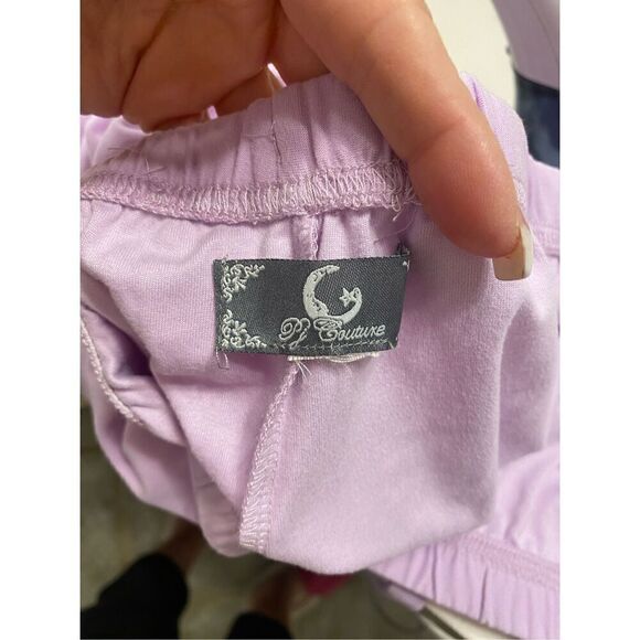 PJ Couture Cozy and Plush Women’s Pajama Set 2Pcs. Sz L Lt Purple 5-Button Front - Picture 6 of 7